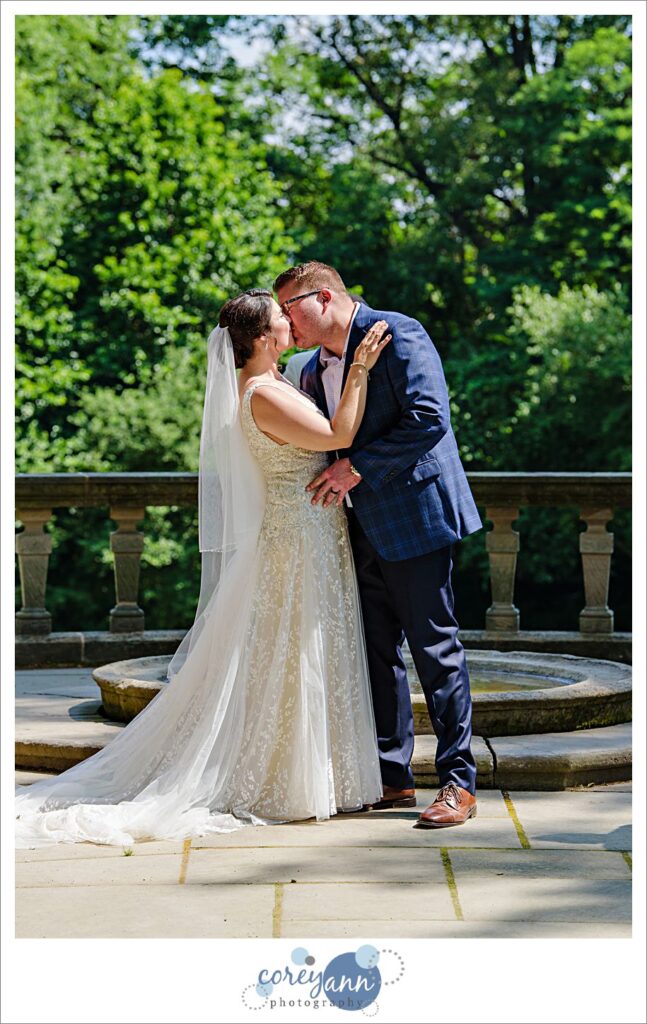 Tea houses wedding ceremony at Stan Hywet