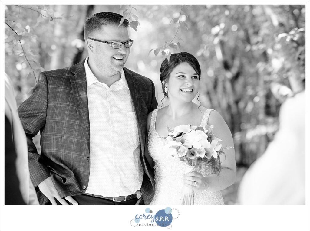 Tea houses wedding ceremony at Stan Hywet