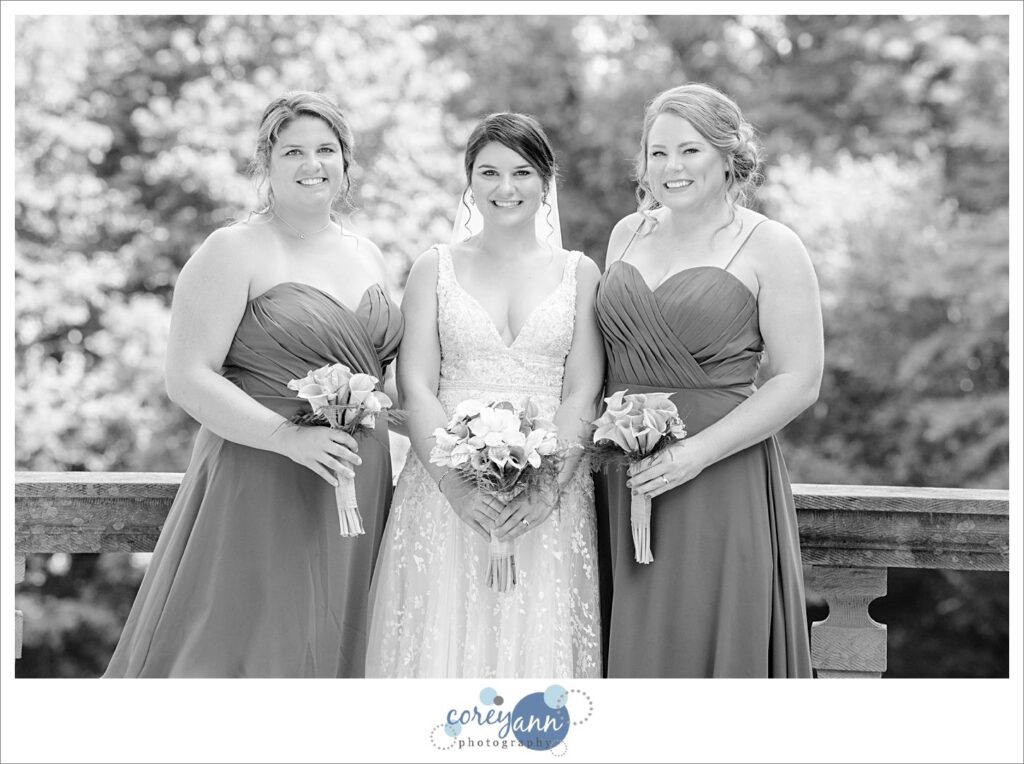 bridesmaids after wedding at Stan Hywet