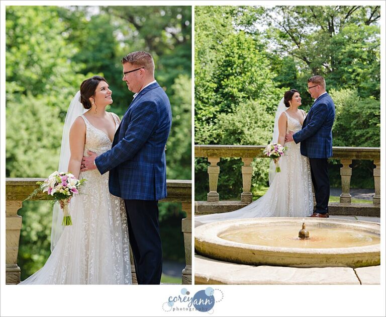 Wedding portraits at Stan Hywet in Akron