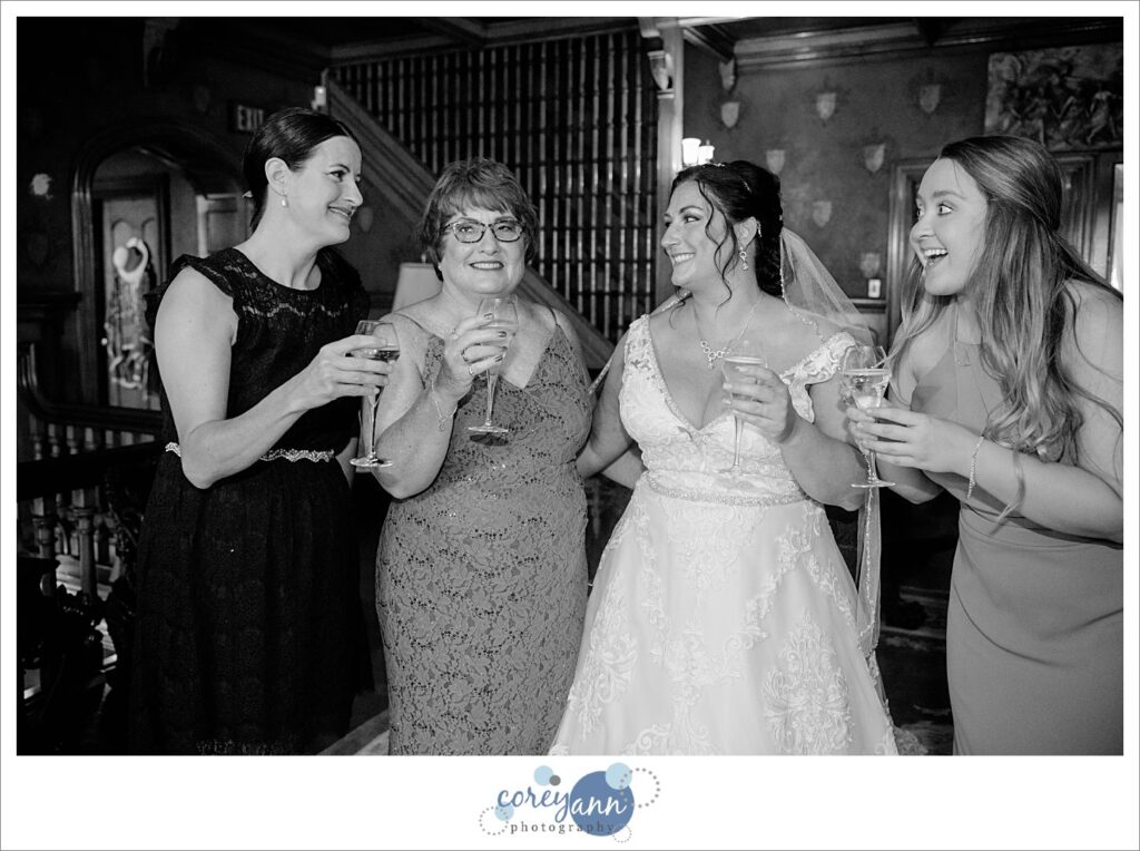 Bride getting ready for wedding at Massillon Women's Club