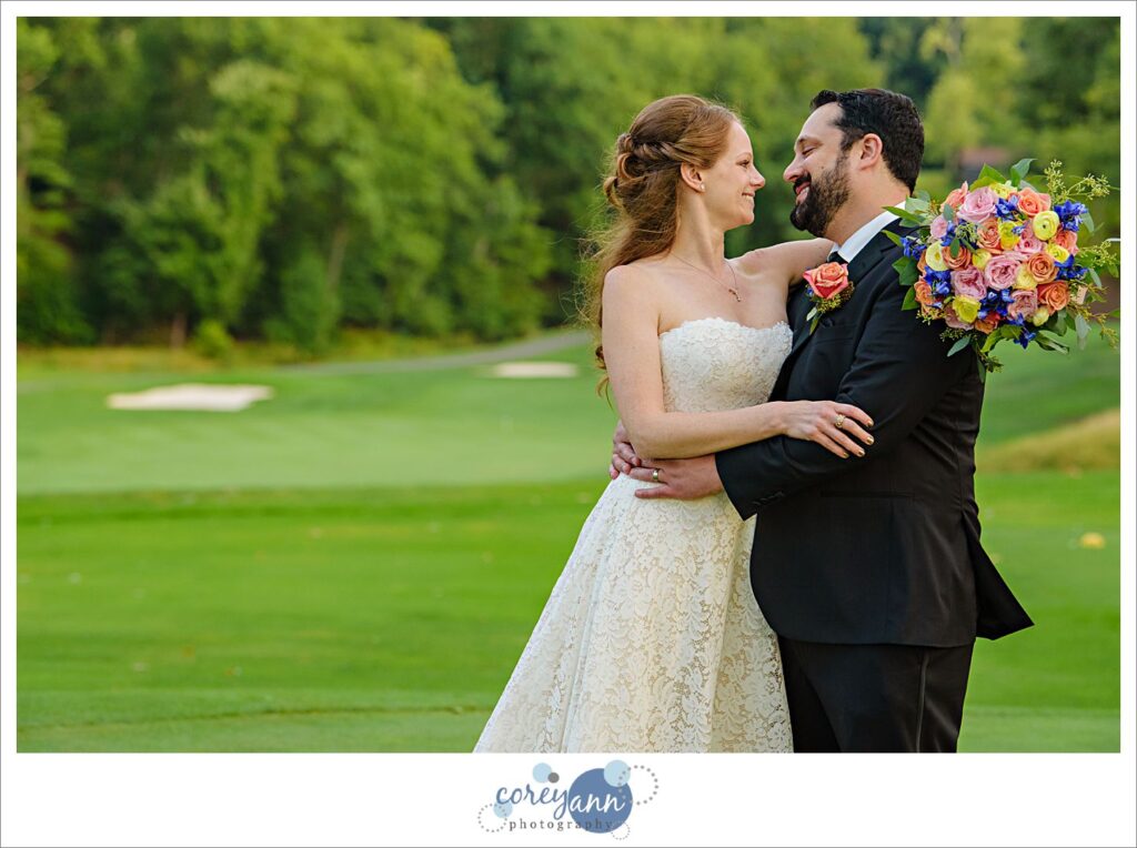 Bride and Groom wedding photo at Mayfield Country Club