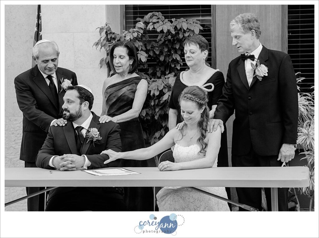 Ketubah signing at Fairmont Temple