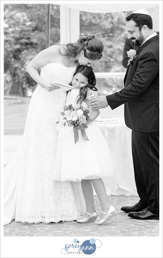 Wedding ceremony at Fairmont Temple in Beachwood Ohio