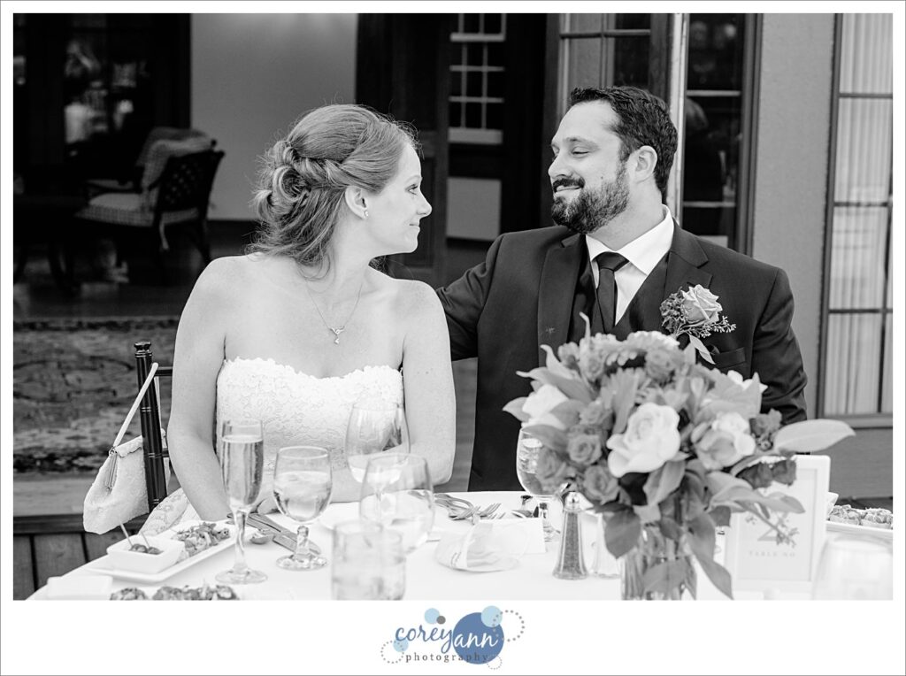 Wedding reception at Mayfield Country Club in Ohio