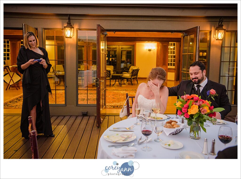 Wedding reception at Mayfield Country Club in Ohio