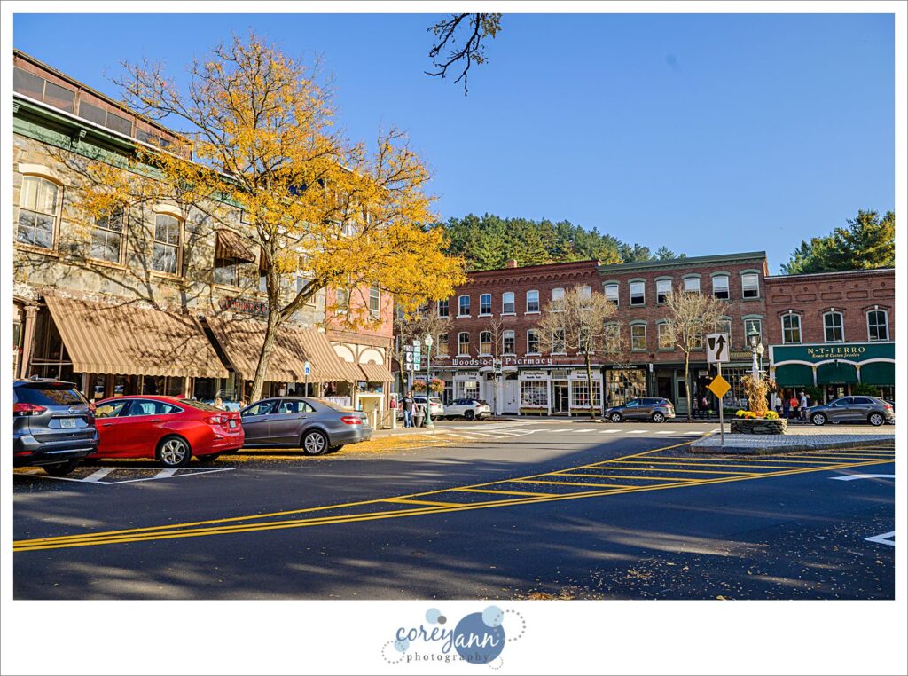 Woodstock Vermont Downtown in October