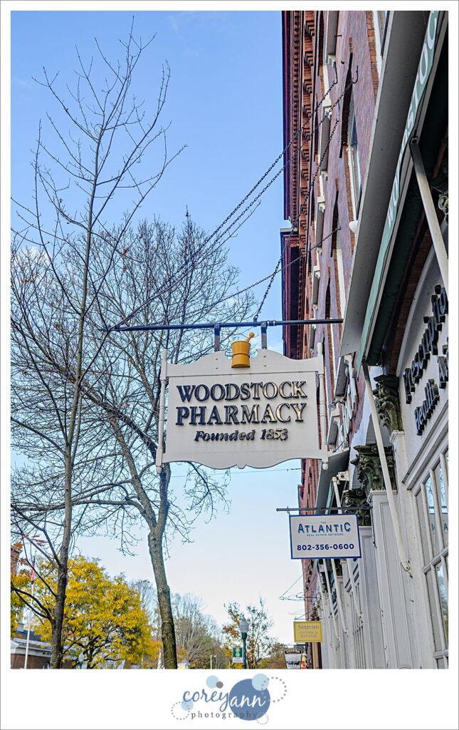 Woodstock Vermont Downtown in October