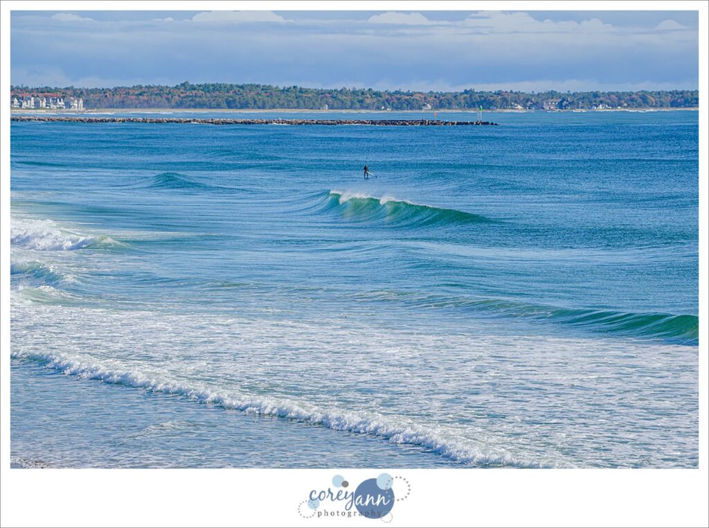 Surfing in Wells Maine in October