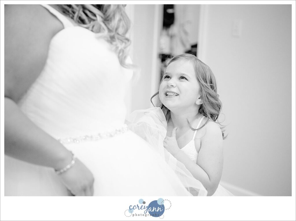 Bridge getting ready for wedding in cleveland