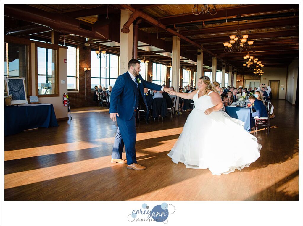 Ariel Internation Center sunset wedding reception in Cleveland Ohio