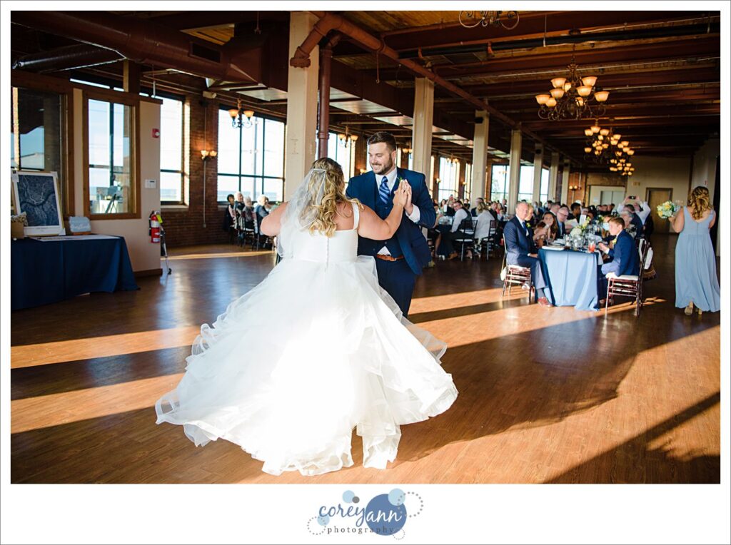 Ariel Internation Center sunset wedding reception in Cleveland Ohio