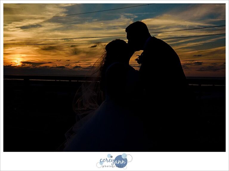 Ariel Internation Center sunset wedding photo on rooftop
