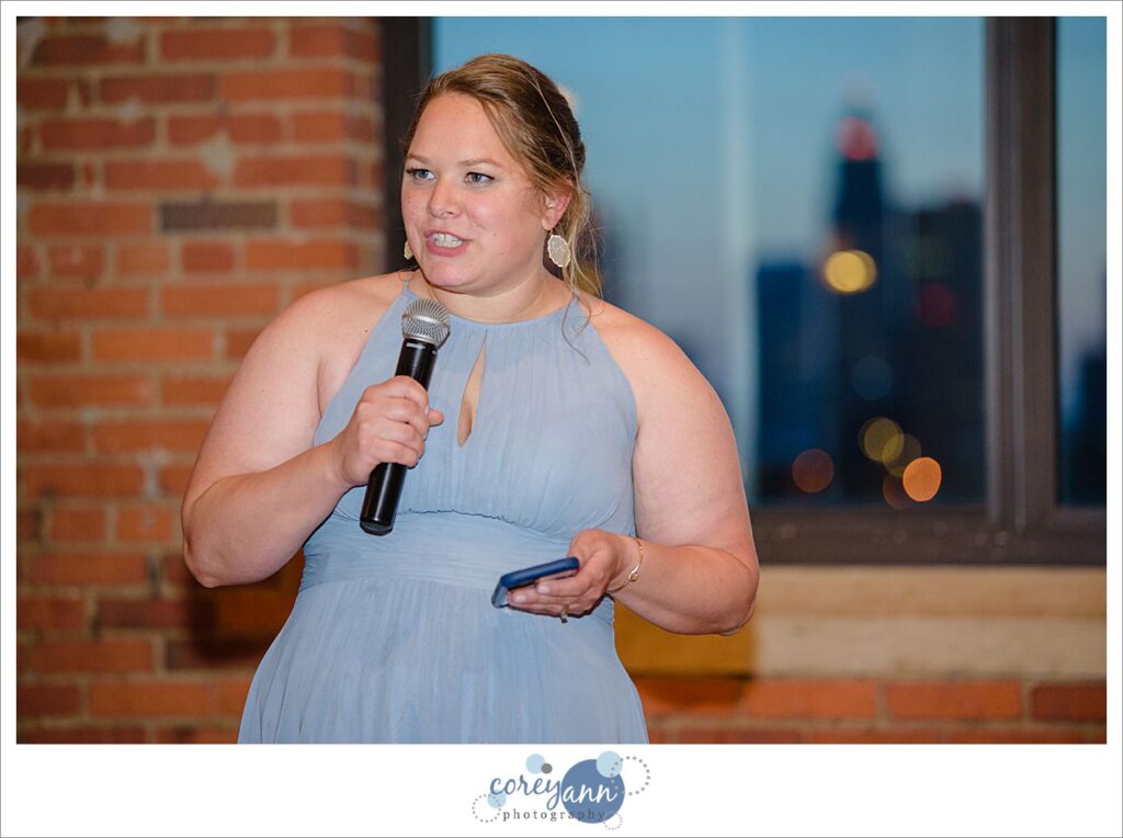 Ariel Internation Center sunset wedding reception in Cleveland Ohio