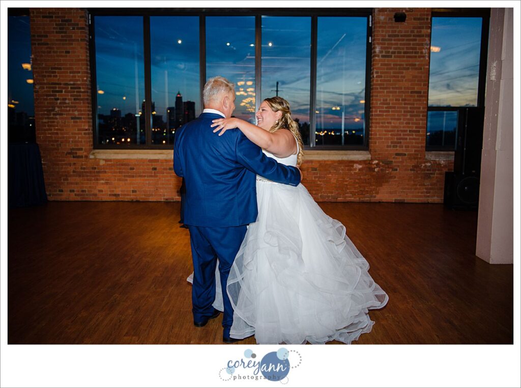 Ariel Internation Center sunset wedding reception in Cleveland Ohio