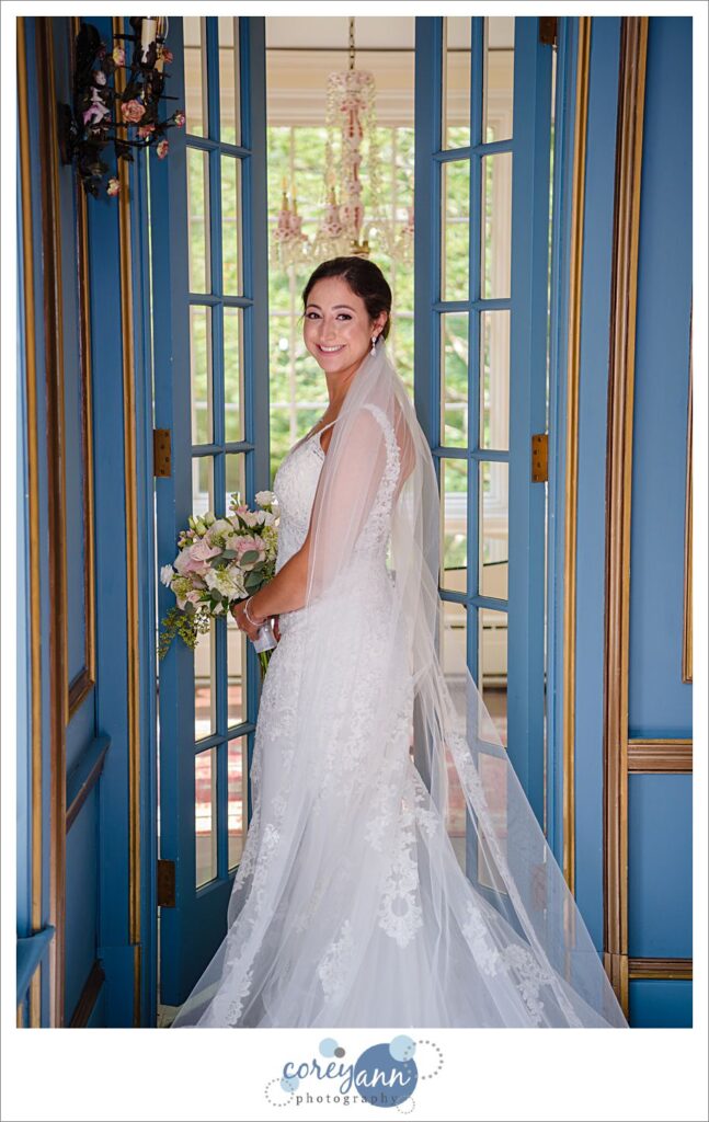 Bridal wedding portrait at Akron ONeil House