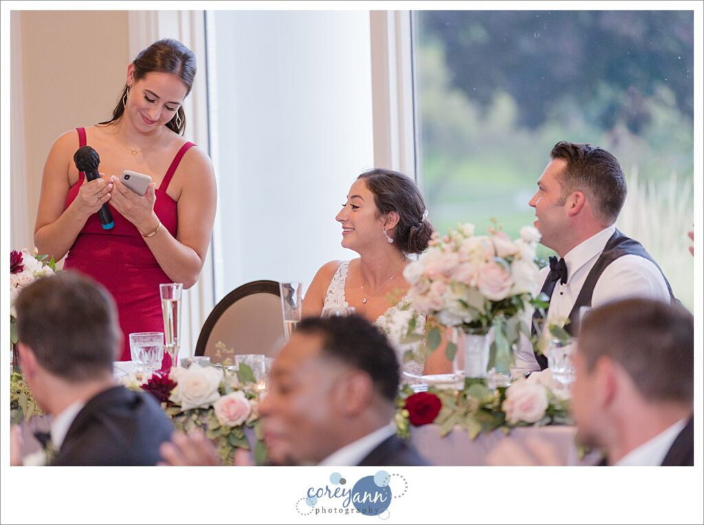 Wedding reception at Fairlawn Country Club in Ohio