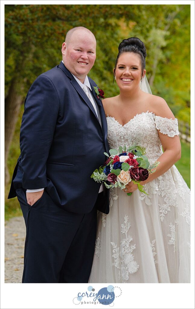 October wedding portraits in October at Chagrin River Park