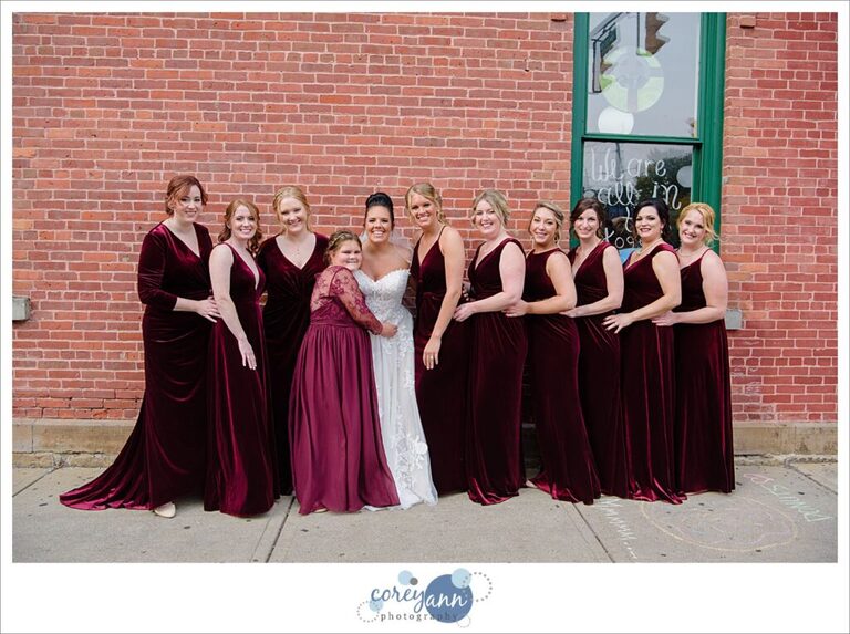 Wedding Bridal Party in Downtown Willoughby
