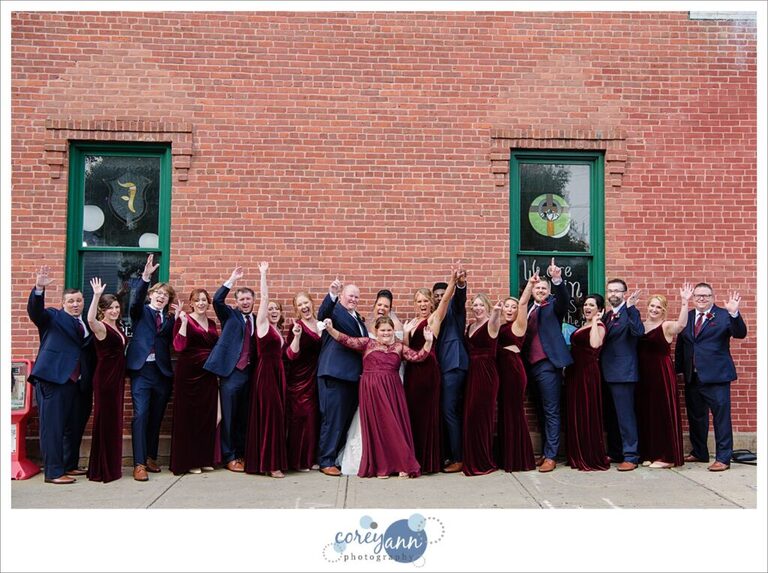 Wedding Bridal Party in Downtown Willoughby