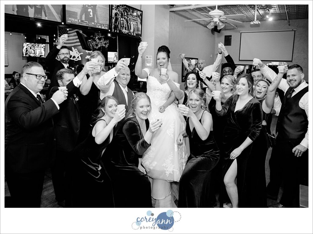 Wedding party at the Wild Goose in Willoughby