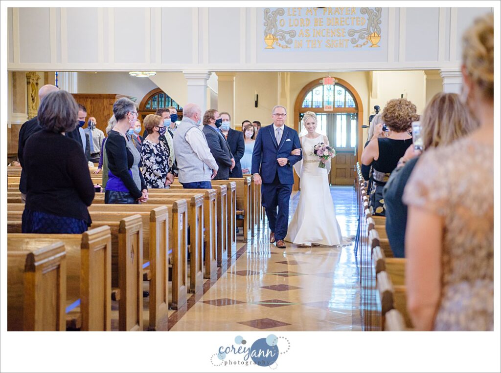 wedding ceremony at st vincent de paul in akron ohio
