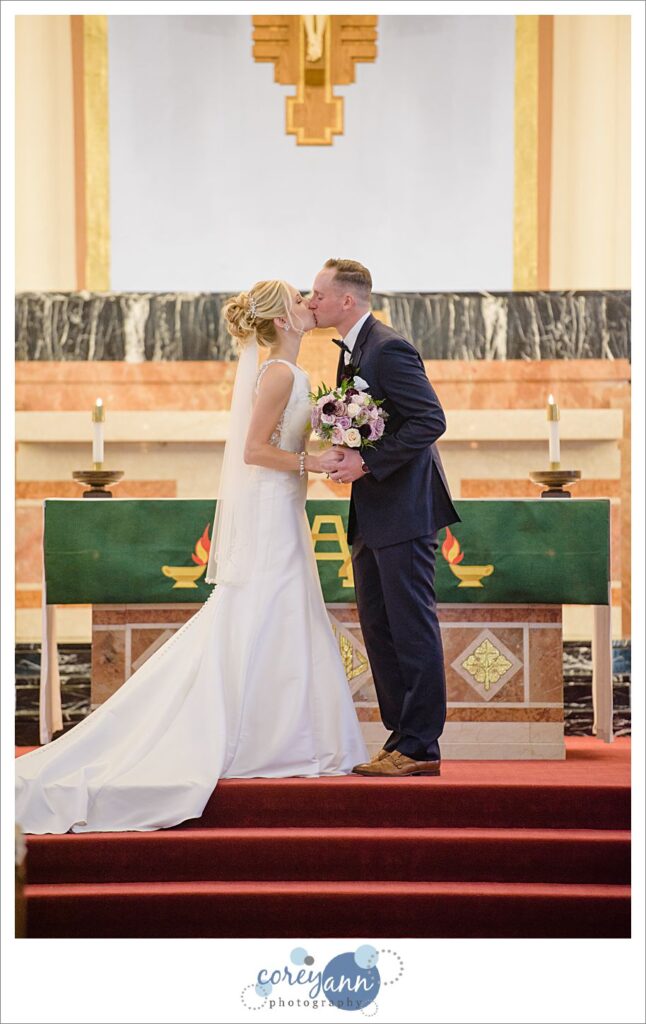 wedding ceremony at st vincent de paul in akron ohio
