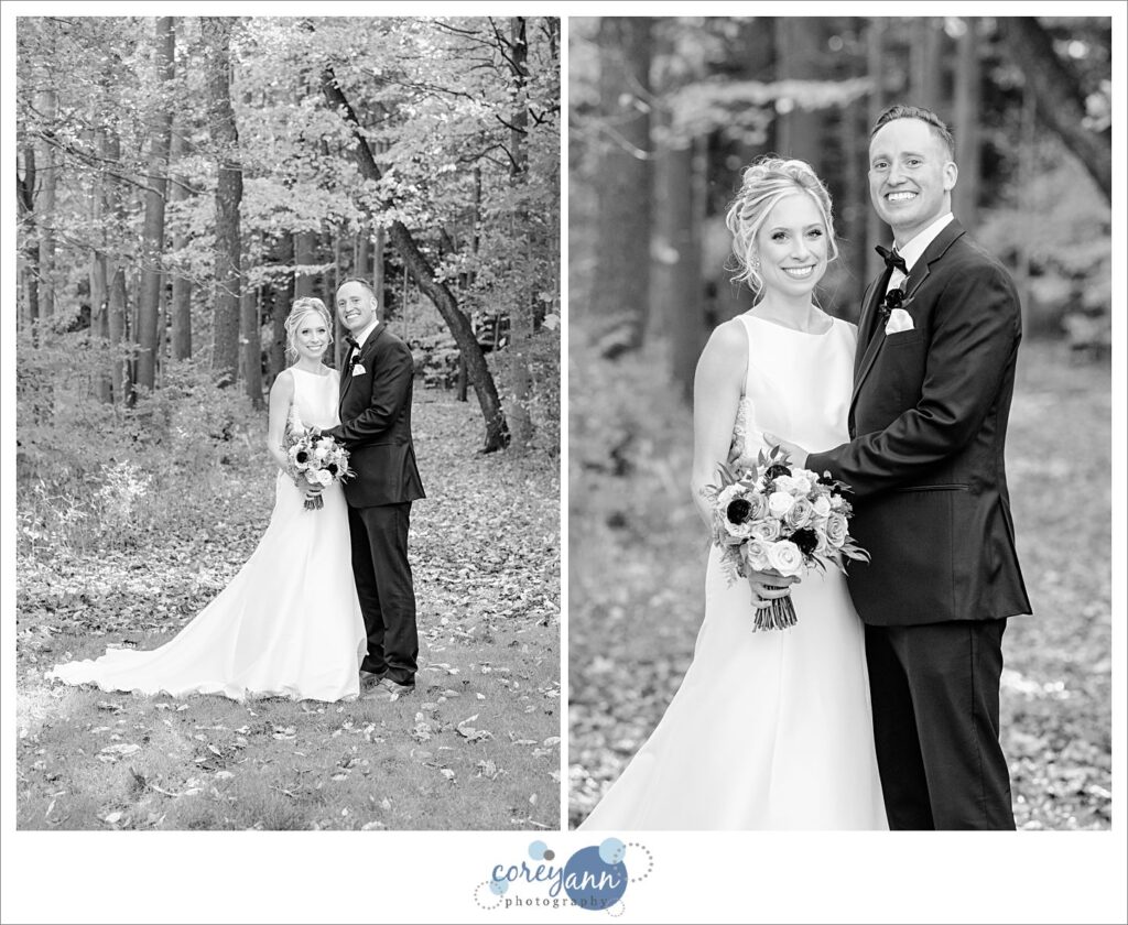 wedding photos at sand run metro park in october