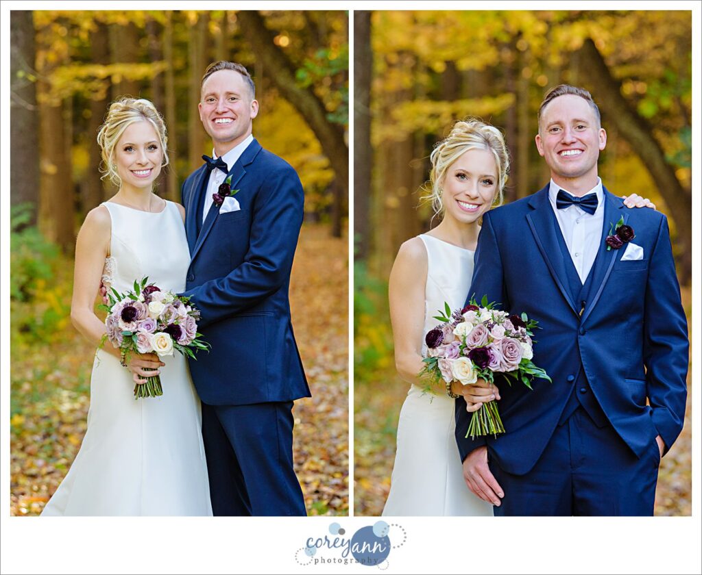 wedding photos at sand run metro park in october
