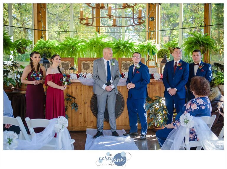 Wedding ceremony at Gervasi Vineyard in Canton Ohio