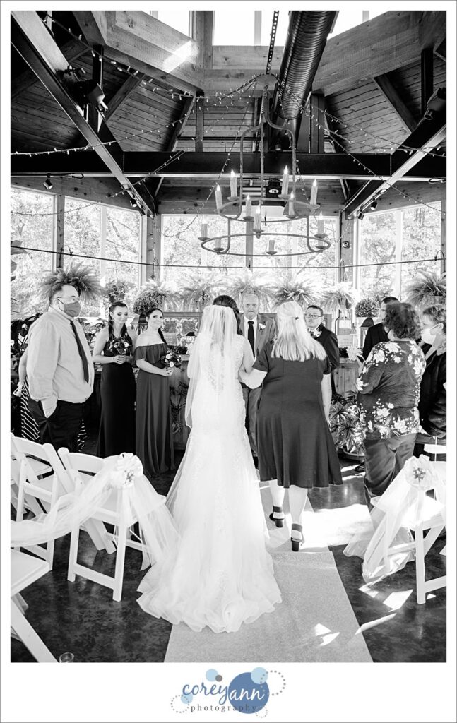 Wedding ceremony at Gervasi Vineyard in Canton Ohio