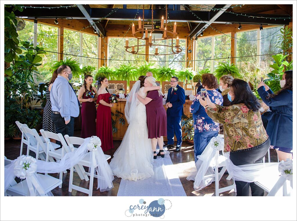 Wedding ceremony at Gervasi Vineyard in Canton Ohio