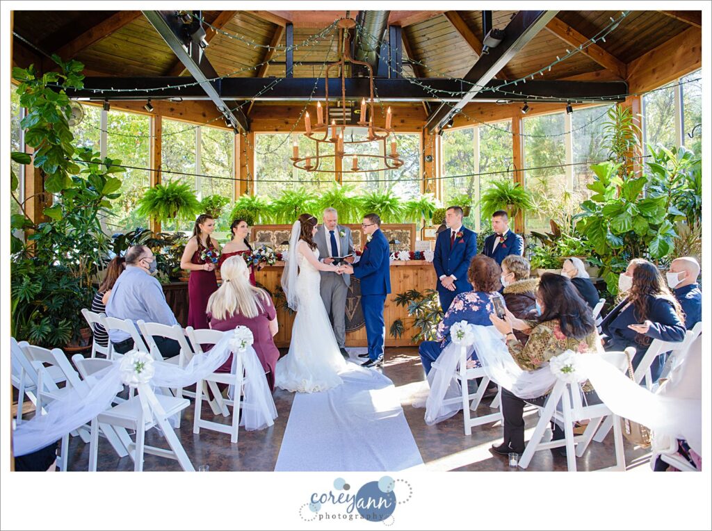 Wedding ceremony at Gervasi Vineyard in Canton Ohio