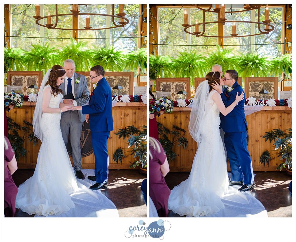 Wedding ceremony at Gervasi Vineyard in Canton Ohio
