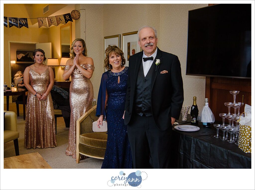 bride before wedding at hyatt arcade cleveland