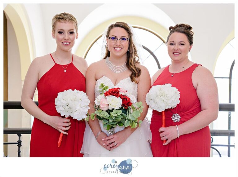 Bride and Bridesmaids before wedding in Cleveland Ohio
