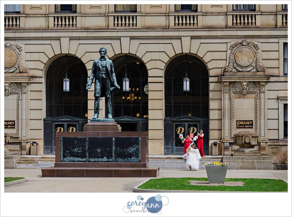 Bride before first look in Cleveland