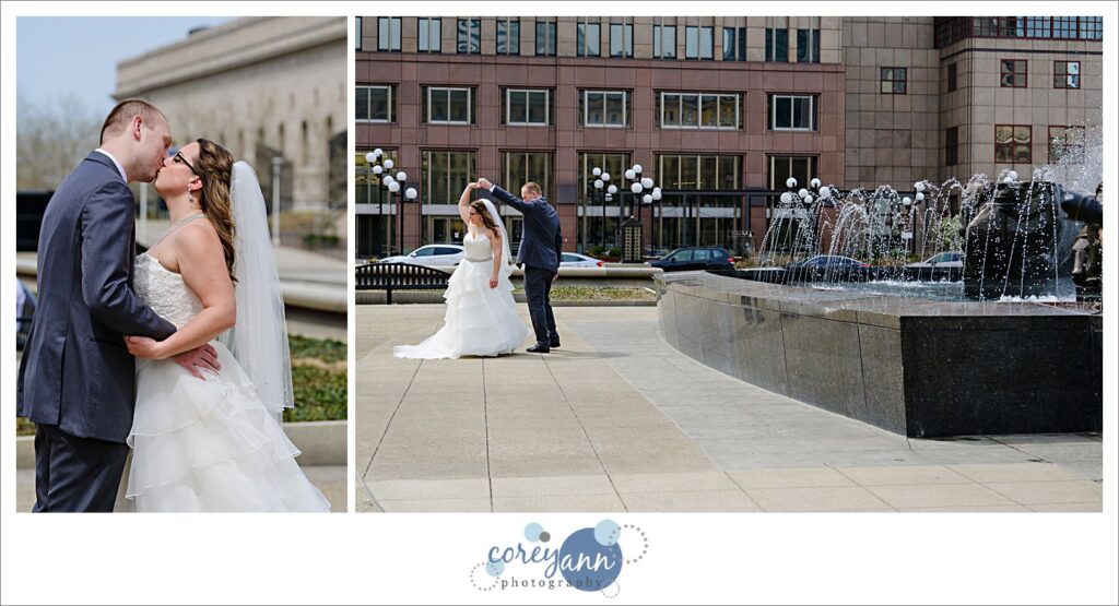 Wedding first look in Cleveland OH