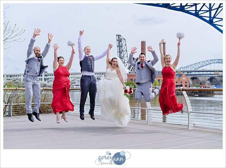 wedding bridal party in Cleveland