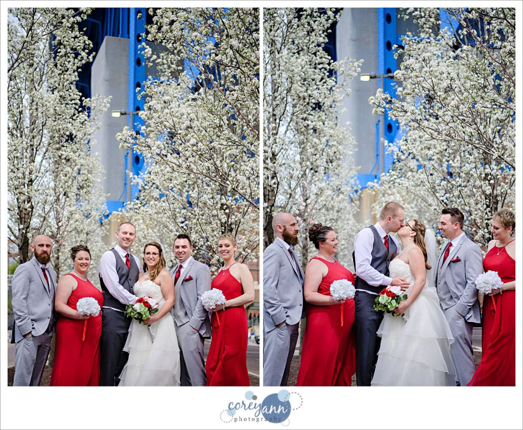 wedding bridal party in Cleveland