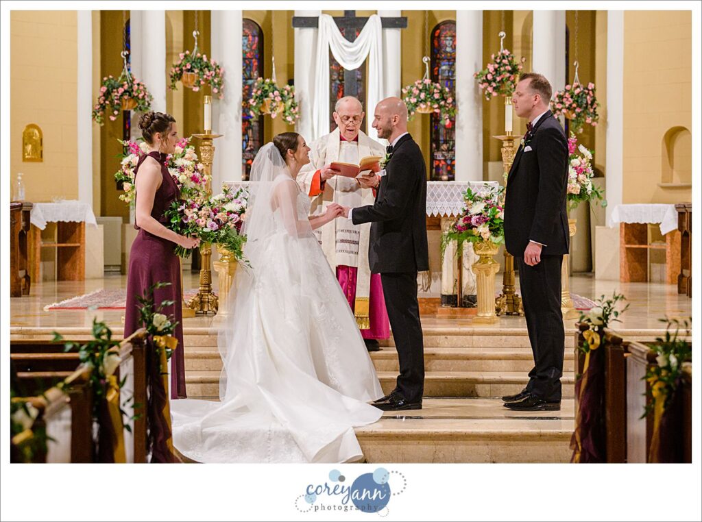 wedding ceremony at st joseph catholic church canton