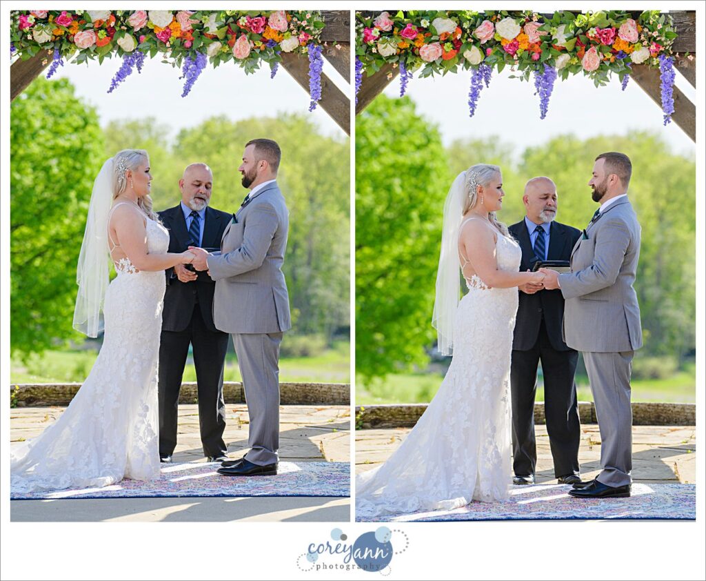 May wedding ceremony at Mapleside Farms in Ohio