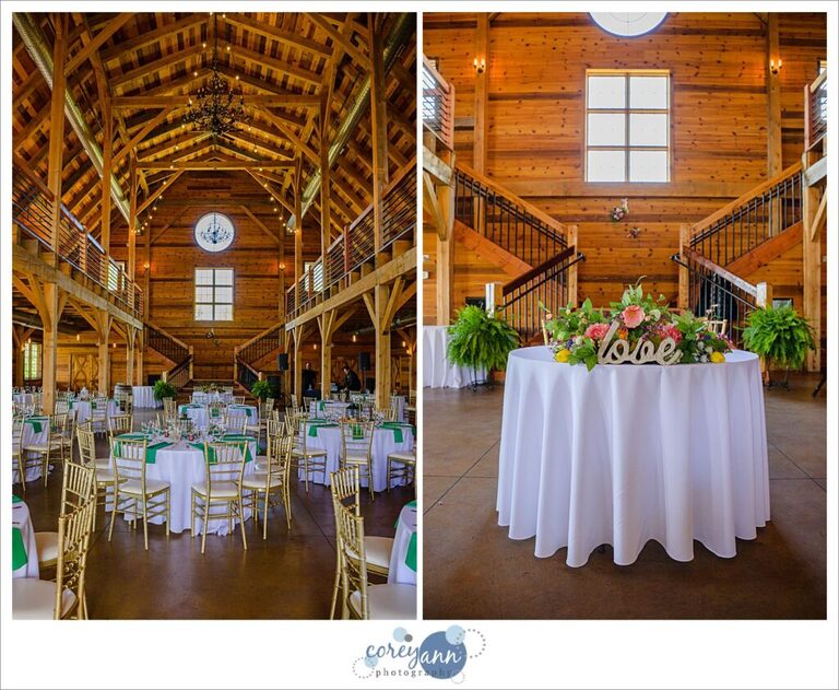 May wedding reception at Mapleside Farms in Ohio
