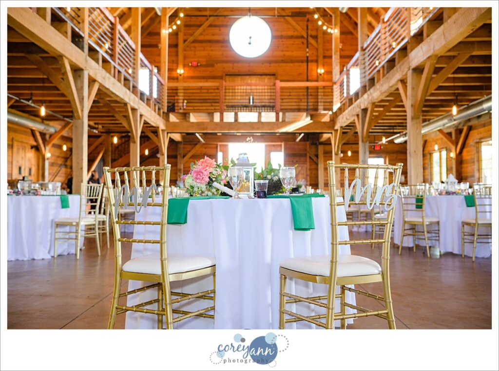 May wedding reception at Mapleside Farms in Ohio