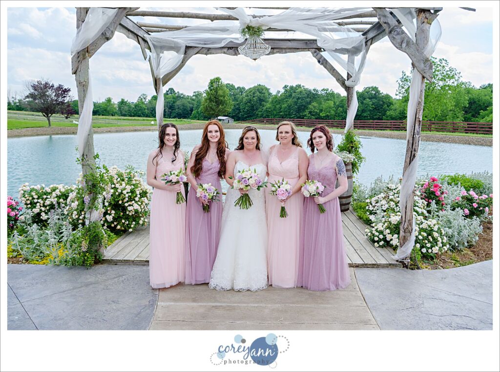 pink and purple bridesmaid dresses