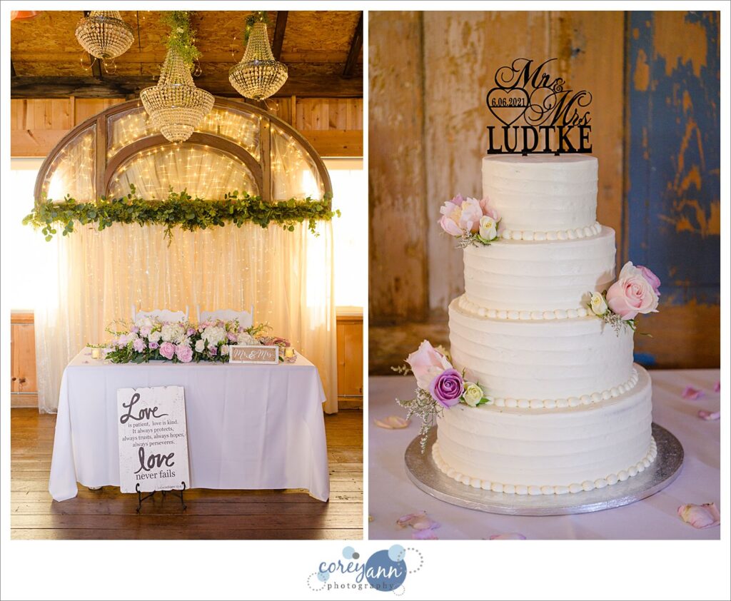 Wedding reception at Peacock Ridge in North Lawrence