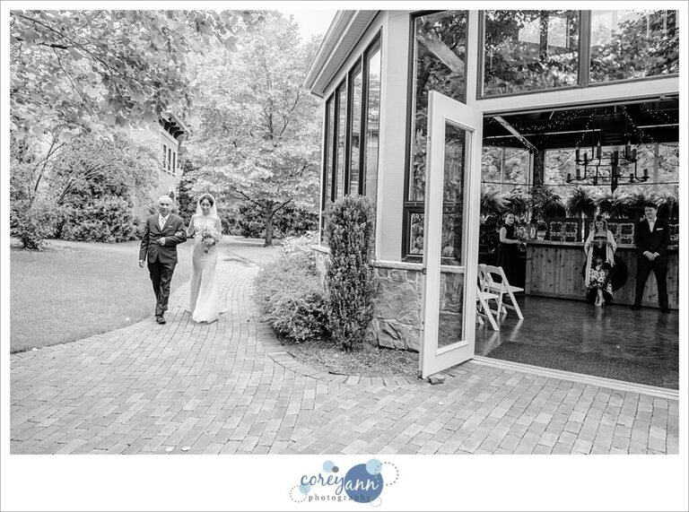 wedding ceremony at gervasi vineyard conservatory