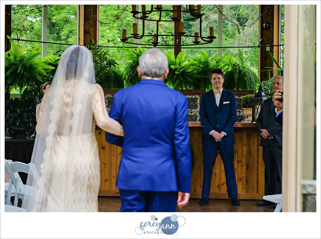 wedding ceremony at gervasi vineyard conservatory