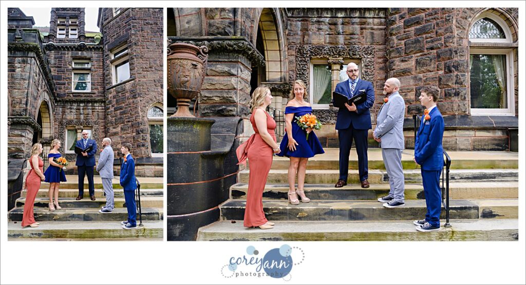 Outdoor wedding at Massillon Womens Club