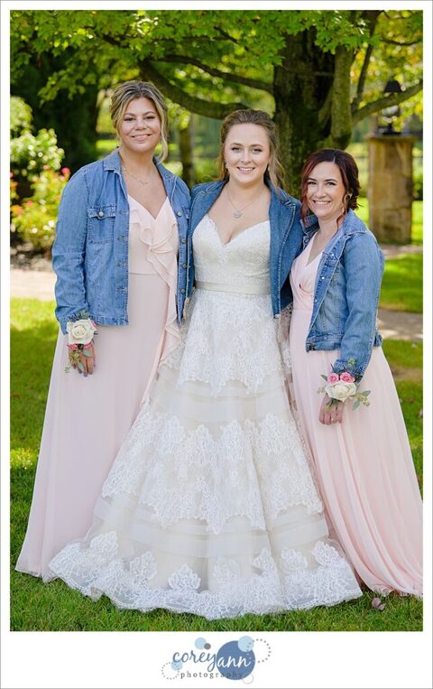 Bride and Bridesmaids with Jean Jackets
